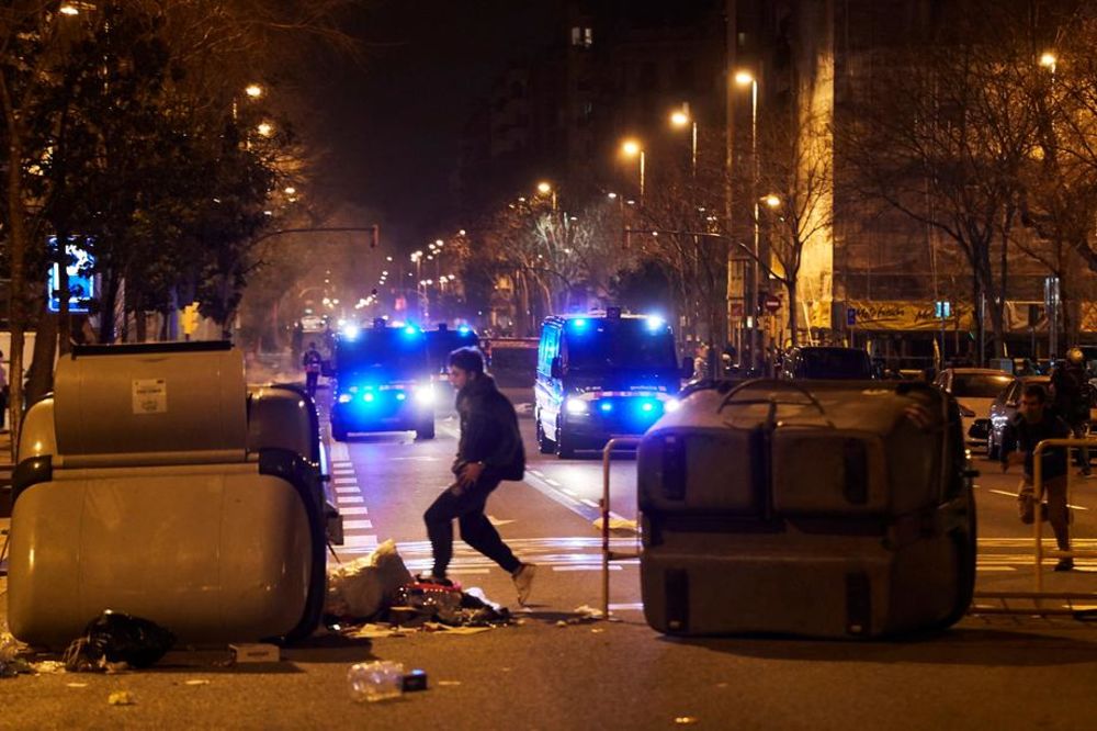 Španija, protest, neredi, Barselona