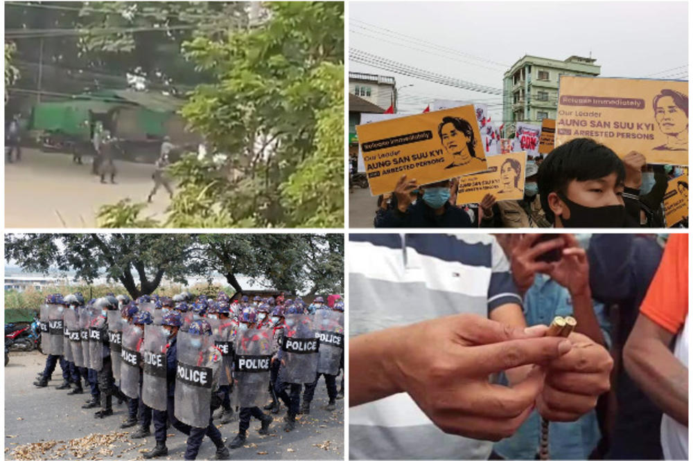 PROTESTI U MJANMARU SE NE SMIRUJU! Policija upotrebila suzavac i metke (UZNEMIRUJUĆE)