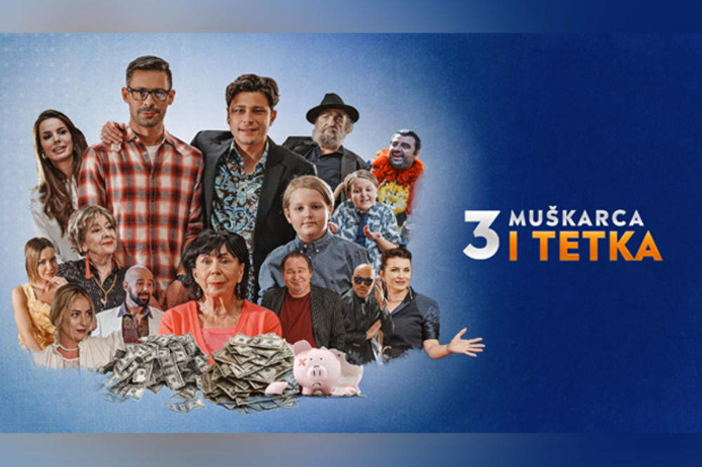 Prva epizoda nove humorističke serije “Tri muškarca i tetka” osvojila milionsku publiku