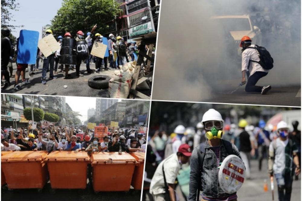 NOVE ŽRTVE U MJANMARU: Policija ubila 18 demonstranata, protesti ne jenjavaju (FOTO)
