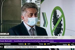 U ARENI OSTALO JOŠ SAMO ČETIRI KISEONIČKA MESTA! Dr Batnožić: Većina pacijenata ima obostranu upalu pluća (KURIR TELEVIZIJA)