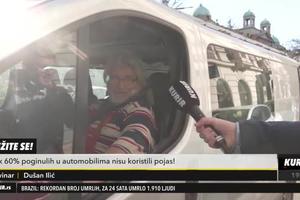 VREME JE ZA BEZBEDNIJI SAOBRAĆAJ: 60 odsto ljudi poginulo zbog nevezivanja pojaseva (KURIR TELEVIZIJA)