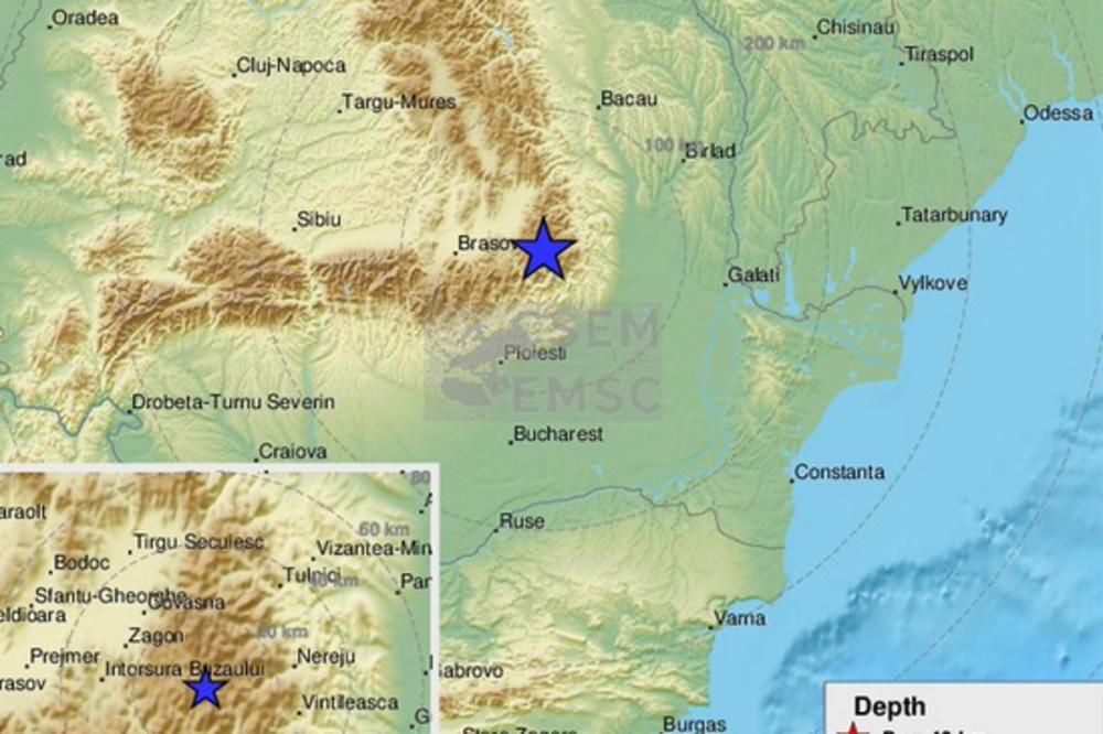 ZEMLJOTRES U RUMUNIJI: Potres snage 3,9 stepeni, epicentar oko 60 kilometara od Brašova!