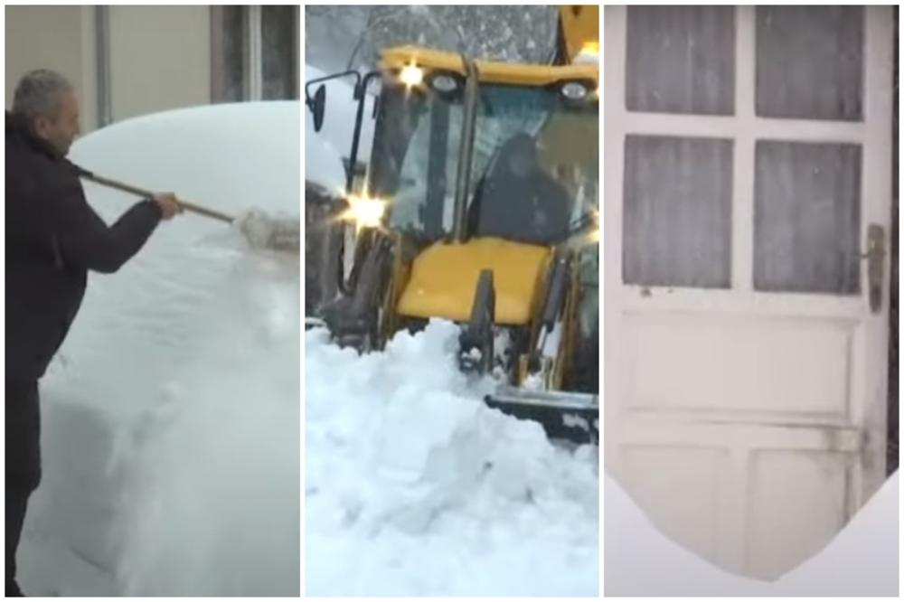 MEĆAVA NE POSUSTAJE! Meštani Crne Trave danima ne mogu ni vrata da otvore od snega SLABA VAJDA I OD MEHANIZACIJE (VIDEO)