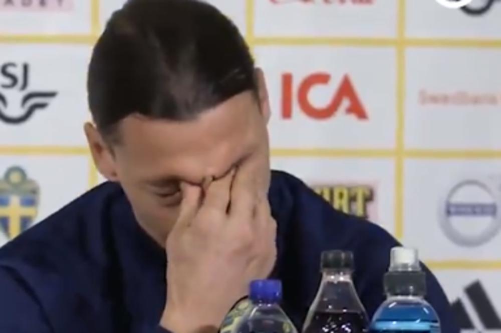 IBRAHIMOVIĆ SE SLOMIO NA KONFERENCIJI Postavili su mu pitanje o porodici i slavni fudbaler nije mogao da zaustavi SUZE (VIDEO)