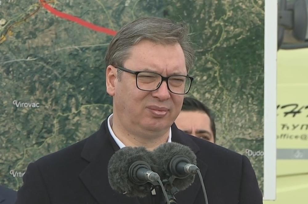 Aleksandar Vucic, obilazak radova, izgradnja saobracajnice, Iverak-Lajkovac