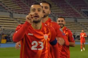 ĆUTITE PI*** VAM MATERINA! Skandal u komšiluku: Napadač Severne Makedonije dao gol, prišao kameri i IZVREĐAO navijače! (VIDEO)