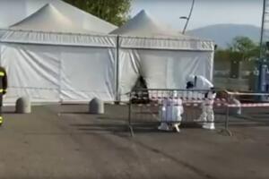 DRUGI SLUČAJ ZA DVE NEDELJE Bačeni Molotovljevi kokteli na centar za vakcinaciju u Breši (VIDEO)