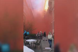 PODNETE PREKRŠAJNE PRIJAVE PROTIV TRI OSOBE: Bacali dimne bombe u Knez Mihailovoj ulici