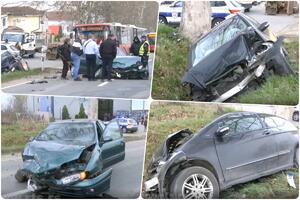 TEŽAK UDES NA BATAJNIČKOM DRUMU: 3 povređena, jedan auto vozio maloletnik?! FOTO