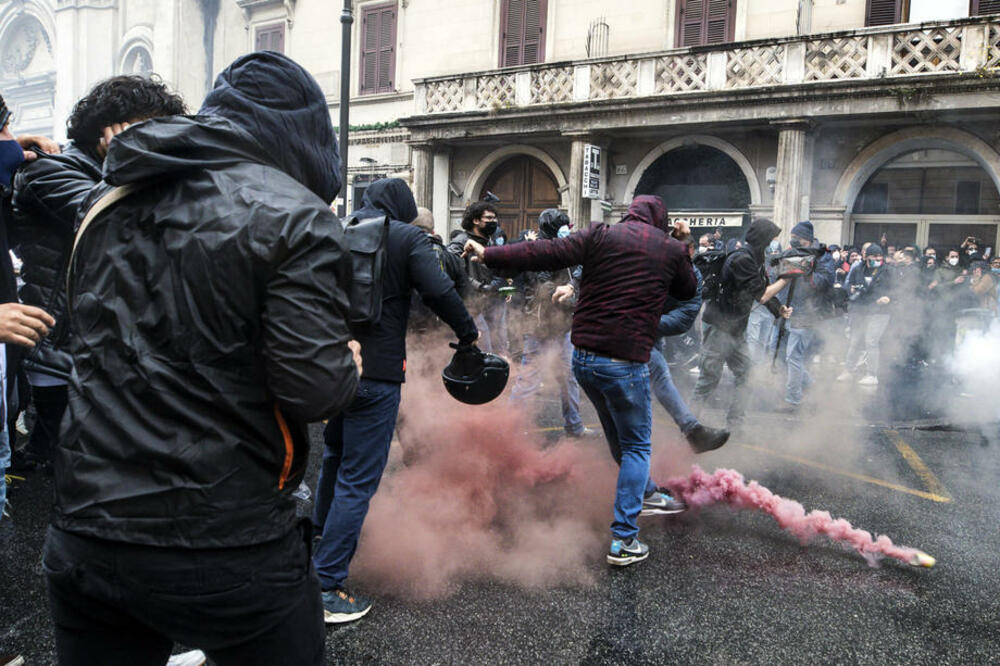 Italija, Rim, protest