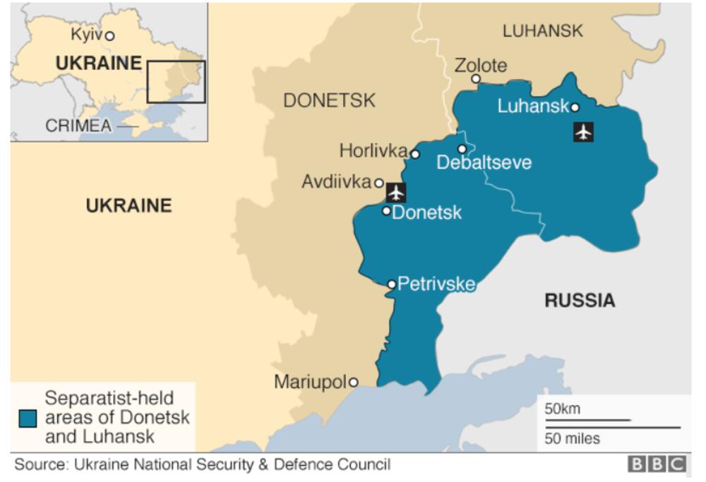 Ukrajina, Rusija, Donbas