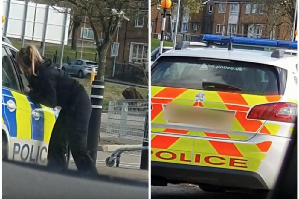IZVINJENJE ZBOG RAZMENE NEŽNOSTI Policajci uhvaćeni na delu u službenom automobilu, šokirani građani sve snimili VIDEO