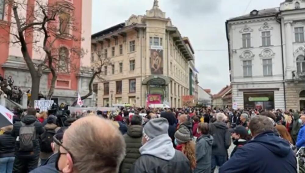 Slovenija, Ljubljana, protest