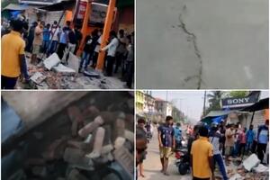 SNAŽAN POTRES OD 6 STEPENI U INDIJI: Putevi popucali, brojni objekti razrušeni VIDEO