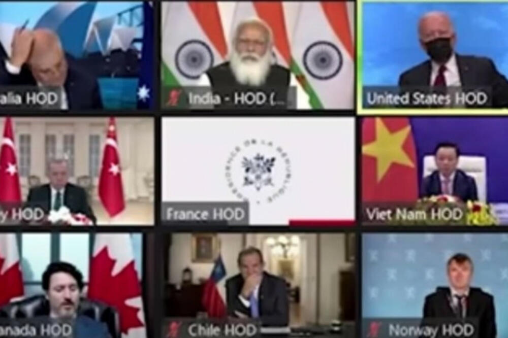 ISPRAVKA: Ne, Džo Bajden nije jedini nosio masku na virtuelnom samitu svetskih lidera VIDEO