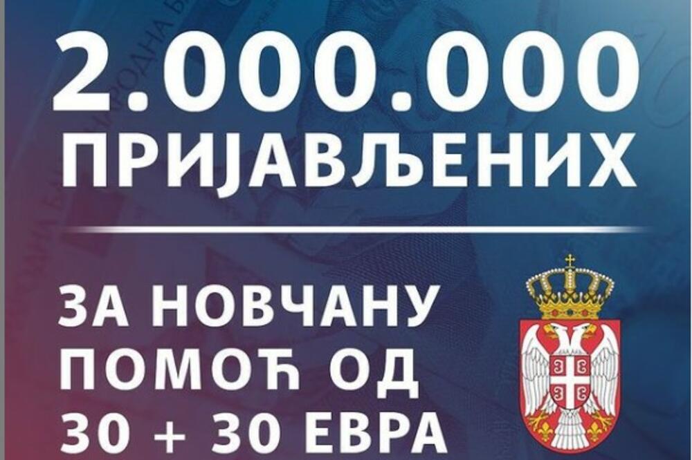 2 MILIONA ZA PRVIH 35 SATI, NEVEROVATAN ODZIV SE NASTAVLJA: Građani se prijavljuju za 60 evra