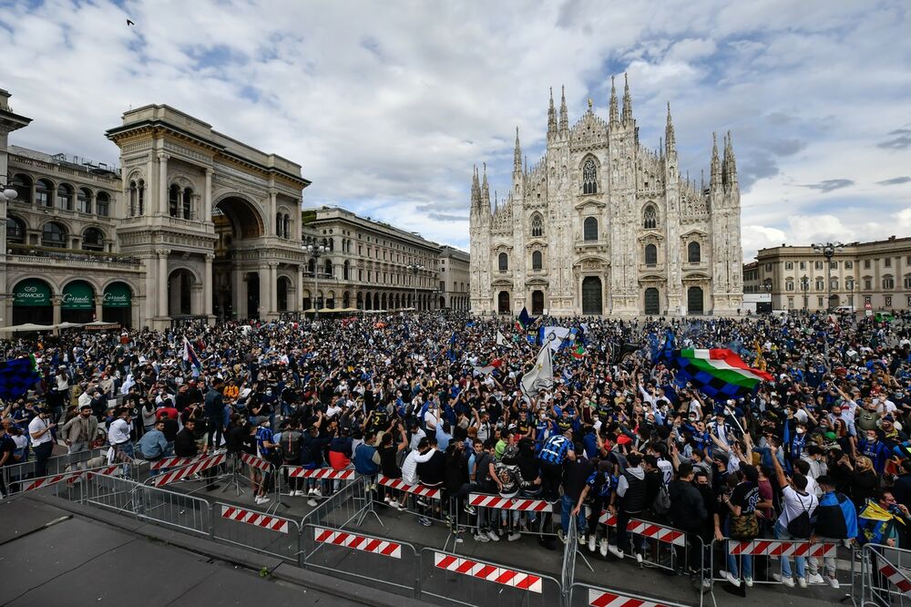 Inter, navijači, proslava