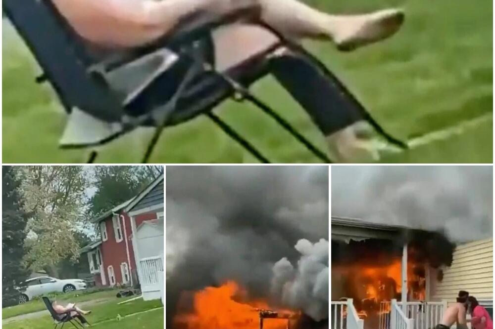 POGLED ZA PAMĆENJE: Žena zapalila kuću u kojoj je bilo ljudi, privukla stolicu i zavalila se da gleda kako gori! VIDEO