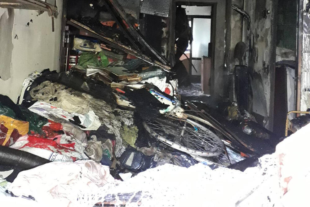 SVE SPALJENO I UGLJENISANO: Prve slike iz stana posle požara u Novom Sadu (FOTO)
