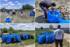 EKOLOŠKA AKCIJA PORED TAMIŠA: Volonteri sakupili skoro sto džakova smeća FOTO