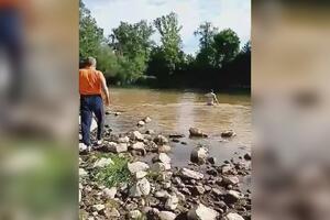 HEROJSKI PODVIG RADNIKA: Spasli ženu iz hladne Morave (VIDEO)