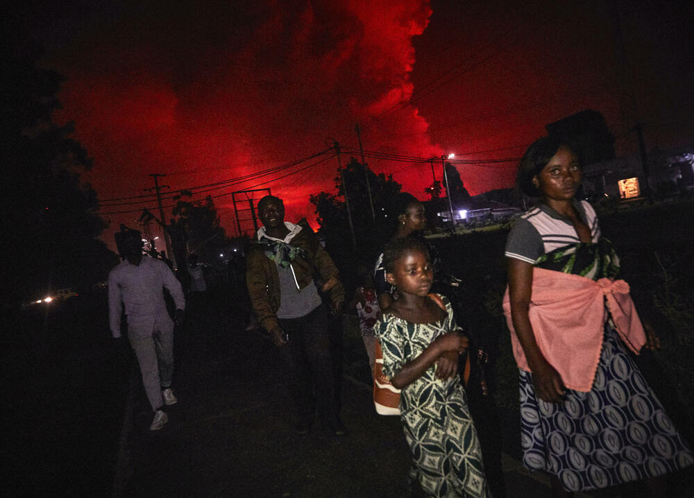 Kongo, vulkan, erupcija