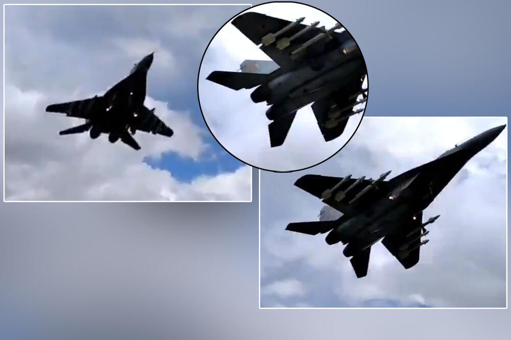 ČUVAR BELORUSKOG NEBA: Spoteri objavili snimak naoružanog lovca MiG-29 koji je prislio putnički avion na sletanje u Minsk! VIDEO