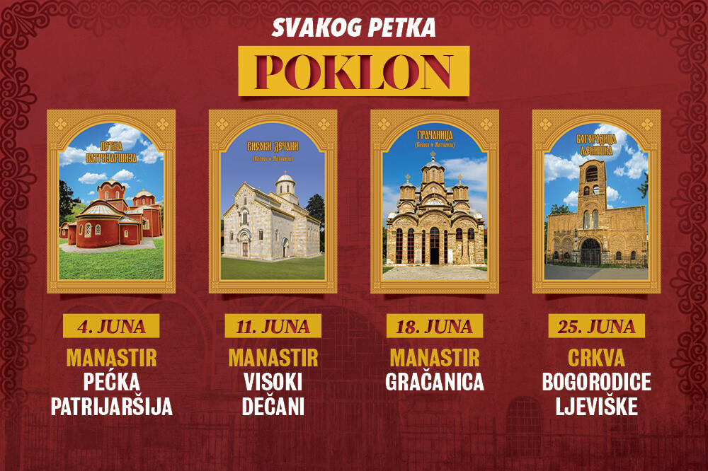 SVAKOG PETKA POKLON U KURIRU: Sakupite ikone u zlatotisku sa fotografijama najlepših pravoslavnih hramova na Kosovu i Metohiji