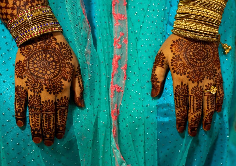 Indija, venčanje, kana, indijska mlada