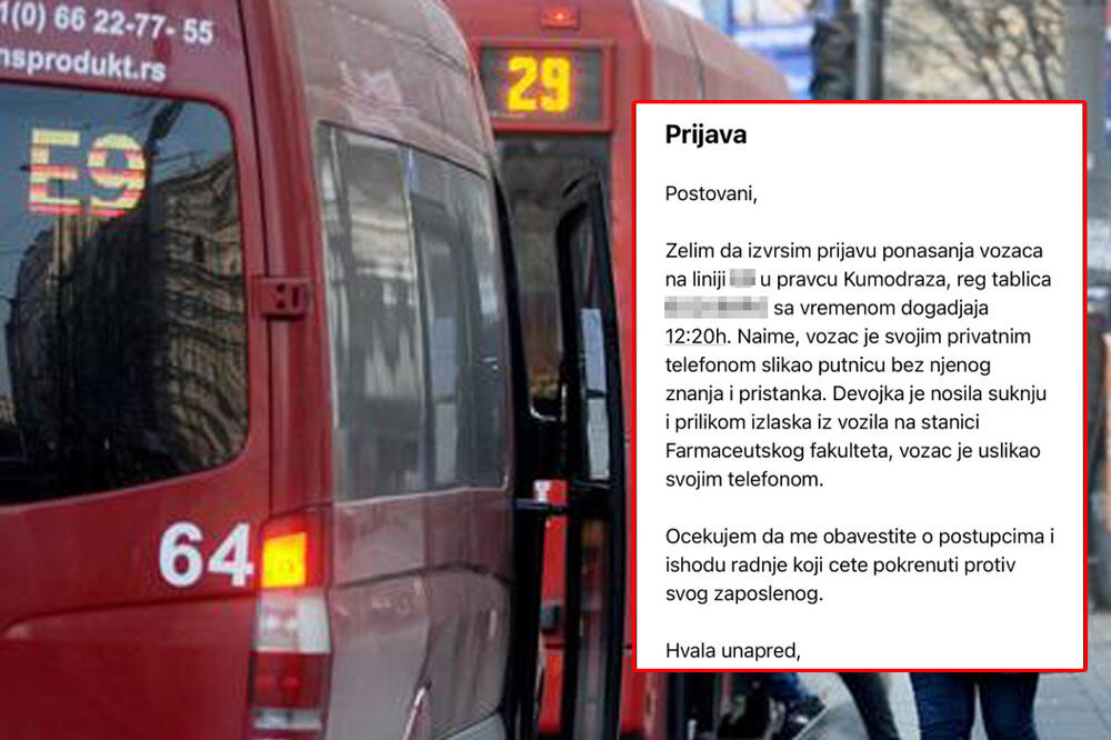 BURA ZBOG SUKNJICE: Prijava protiv vozača gradskog autobusa jer je KRIŠOM SNIMIO mladu putnicu dok je izlazila iz vozila (FOTO)