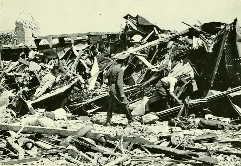 Tragovi razaranja Smederevo i tvrđava nakon eksplozije 5. juna 1941. godine