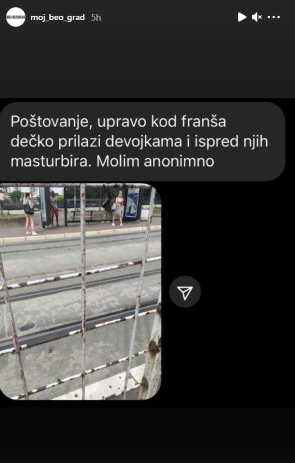 Franš, Autokomanda, masturbirao, autobuska stanica