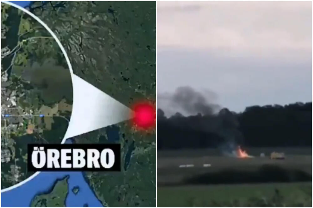 POGINULO OSAM PADOBRANACA I PILOT: U avionskoj nesreći u Švedskoj nema preživelih, avion se zapalio nakon poletanja i srušio VIDEO
