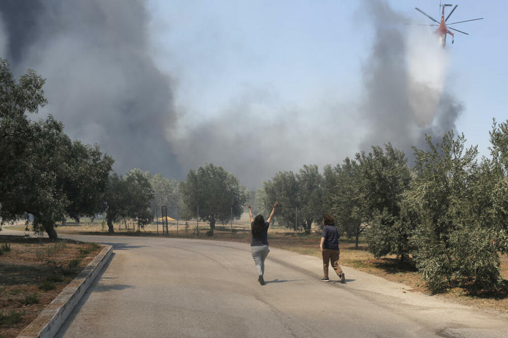 GRČKA GORI: Zbog visokih temperatura i vetra za 24 sata izbilo 57 šumskih požara, svi pod kontrolom, uključujući i onaj na Eviji