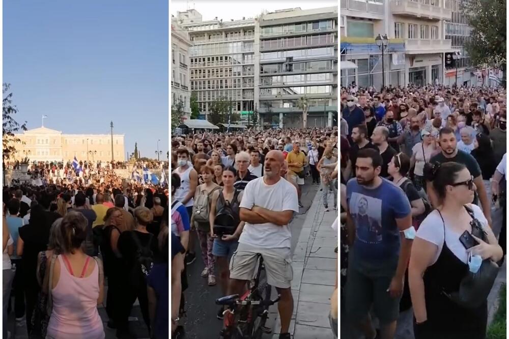 DALJE RUKE OD NAŠE DECE: U Grčkoj masovni protesti protiv namere vlasti da dozvoli vakcinaciju tinejdžera protiv korone VIDEO