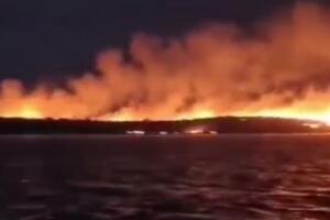 POŽAR I NA OSTRVU KOD ZADRA: Evakuisano oko 50 ljudi, izgorela borova šuma i maslinjaci