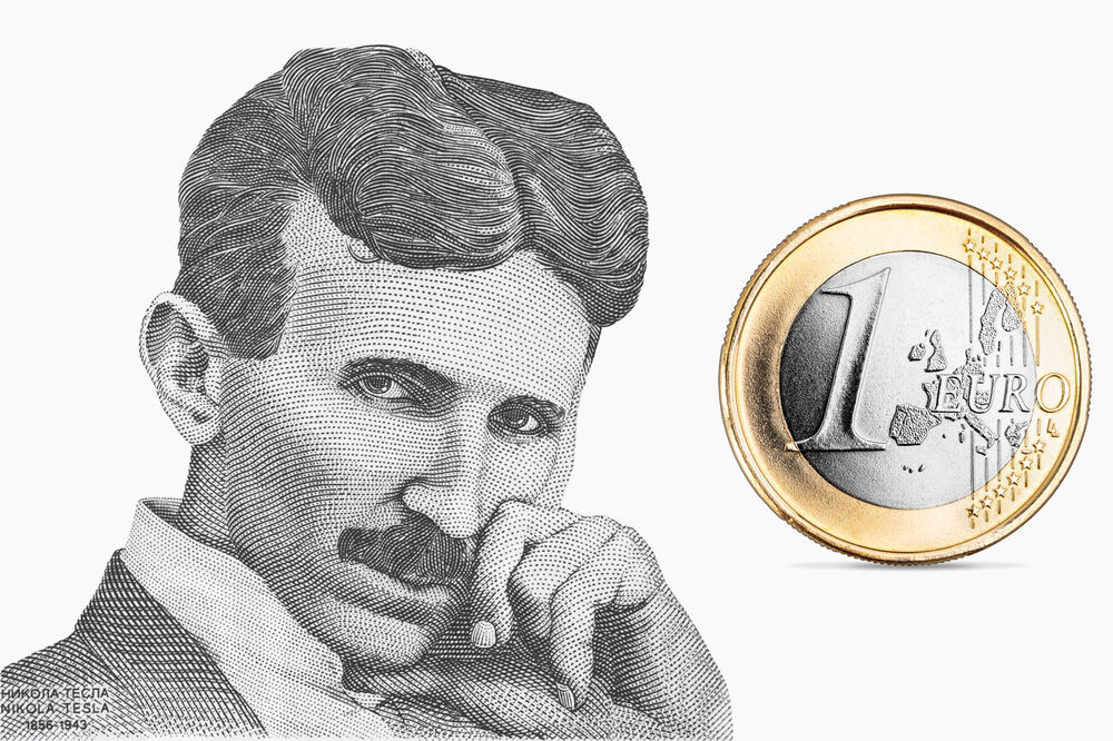 Nikola Tesla, evro