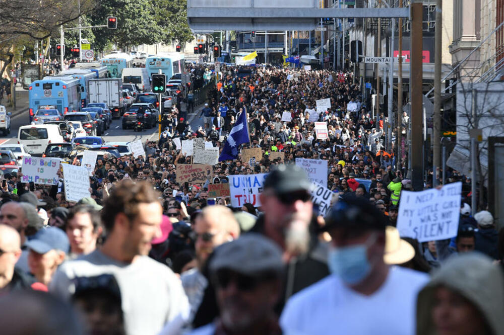 Australija, Sidnej, mere, protest