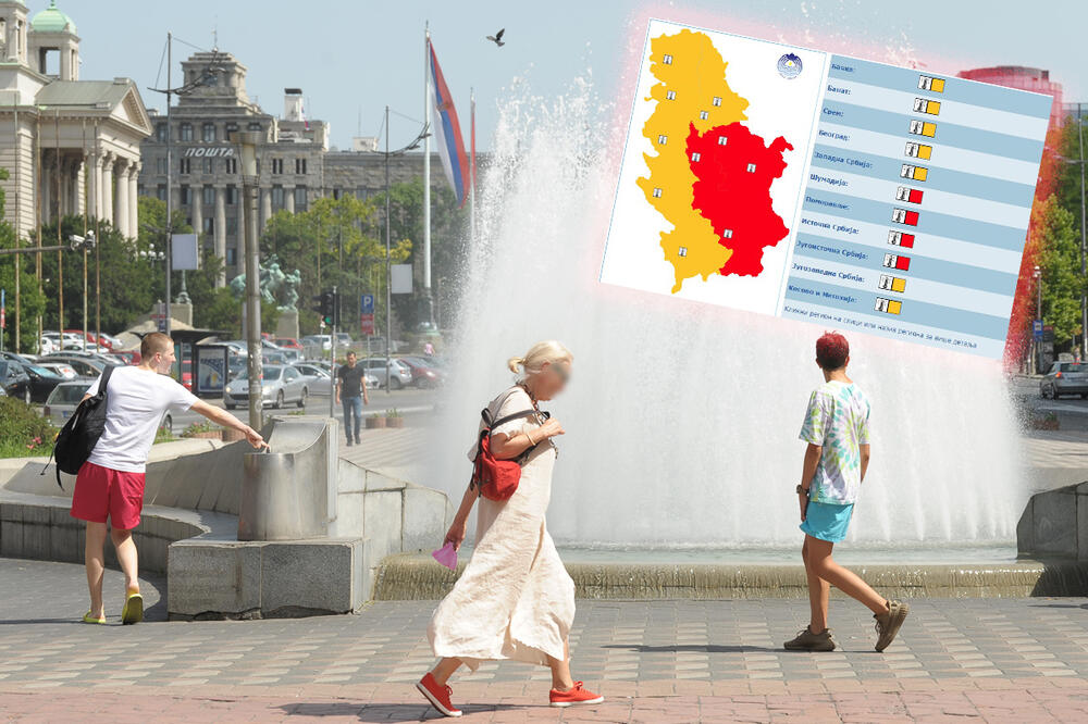 JOŠ JEDAN TROPSKI DAN: Upaljen crveni meteo alarm zbog vrućina, a ova dva grada će biti NAJVRELIJA danas u Srbiji
