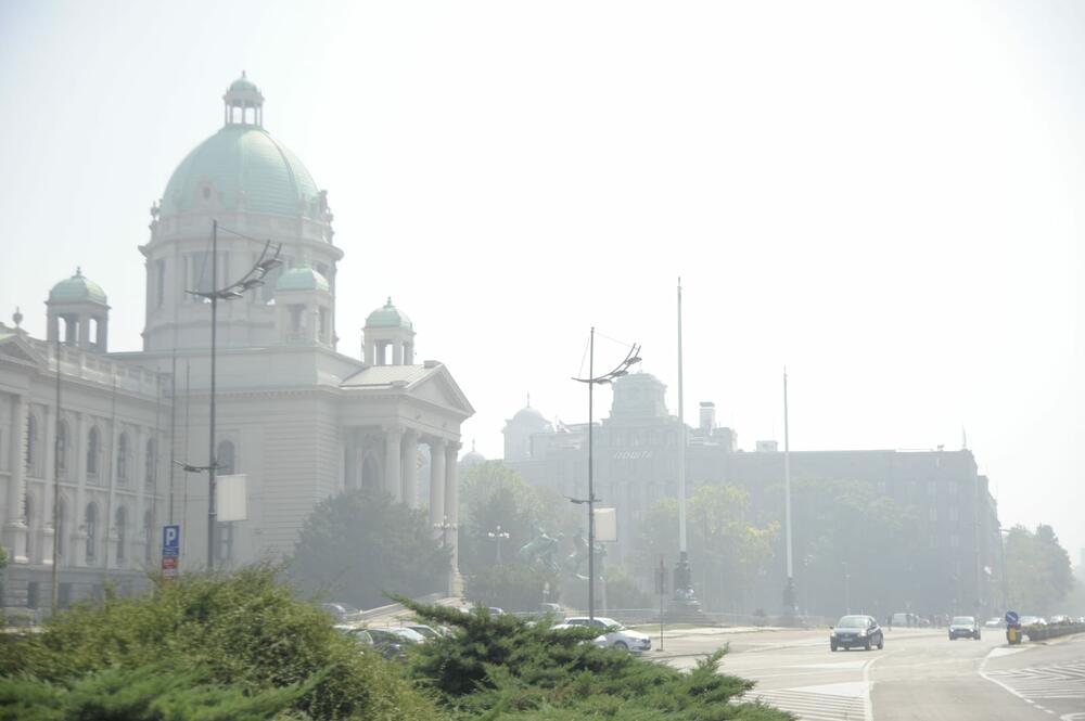 dim, zadimljen Beograd, Beograd, požar u Vinči, zagušljiv vazduh