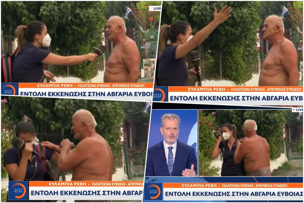 EMOTIVNI SLOM UŽIVO: Cela Grčka plakala sa novinarkom! Evo šta se desilo kad joj je prišao stariji čovek! VIDEO