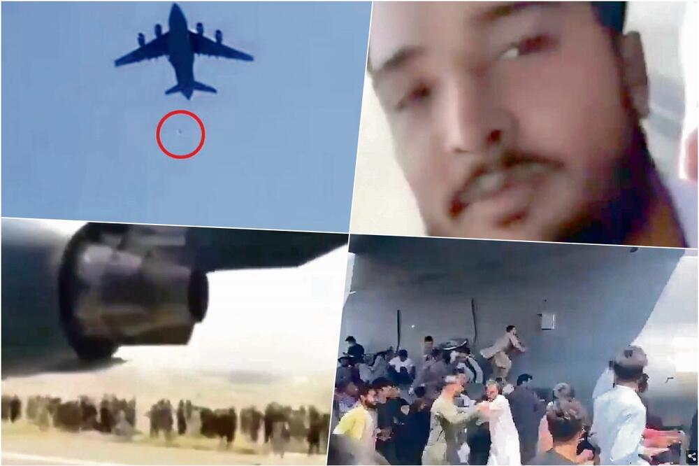SELFI SNIMAK MLADIĆA PRED ODLAZAK U SMRT! Avganistanac snimao sebe i drugare koji su se nakačili na avion pre poletanja VIDEO