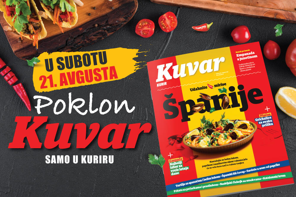 SVAKE SUBOTE POKLON U KURIRU - KUVAR! Sutra odabrani recepti španske kuhinje