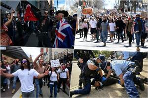 HAOS NA PROTESTU PROTIV KORONA MERA U SIDNEJU: Povređeno 7 policajaca! Većina Australijanaca ne podržava proteste! FOTO, VIDEO