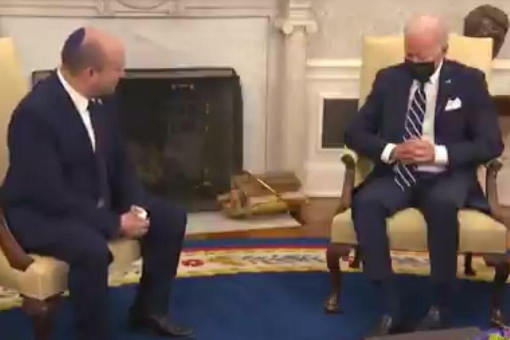 BAJDEN ZADREMAO USRED RAZGOVORA? Snimak sa sastanka američkog predsednika i izraelskog premijera postao pravi hit VIDEO