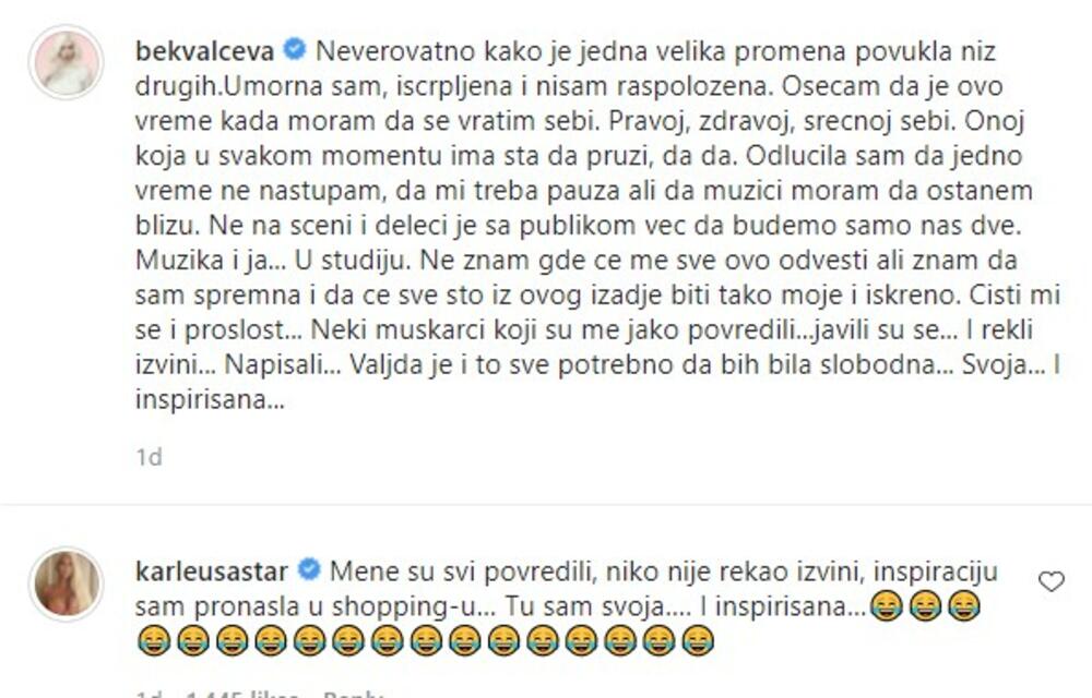 Jelena Karleuša, Nataša Bekvalac