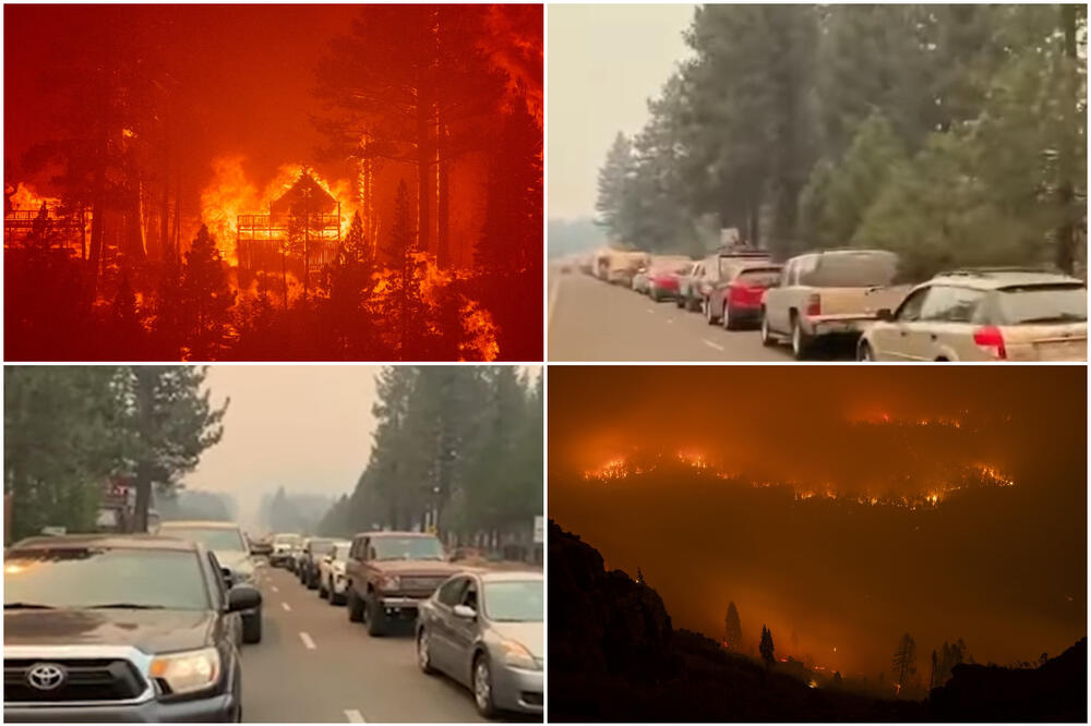 NAKON DIKSIJA, KALDOR: Zbog velikog požara koji hara Kalifornijom evakuisano popularno letovalište! Vozila zakrčila puteve VIDEO