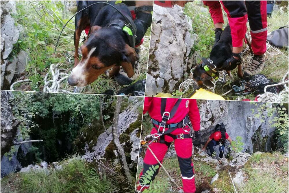 PODVIG GORSKE SLUŽBE SPASAVANJA U MOSTARU: Iz jame duboke 20 metara izvukli psa!