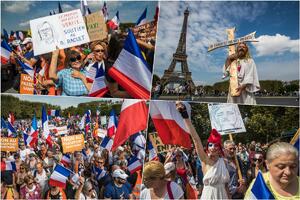 FRANCUSKA NA NOGAMA ZBOG SANITARNE PROPUSNICE: 140.000 na protestima, od toga 18.000 u Parizu FOTO, VIDEO